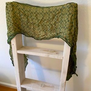 Coach signature green silk scarf